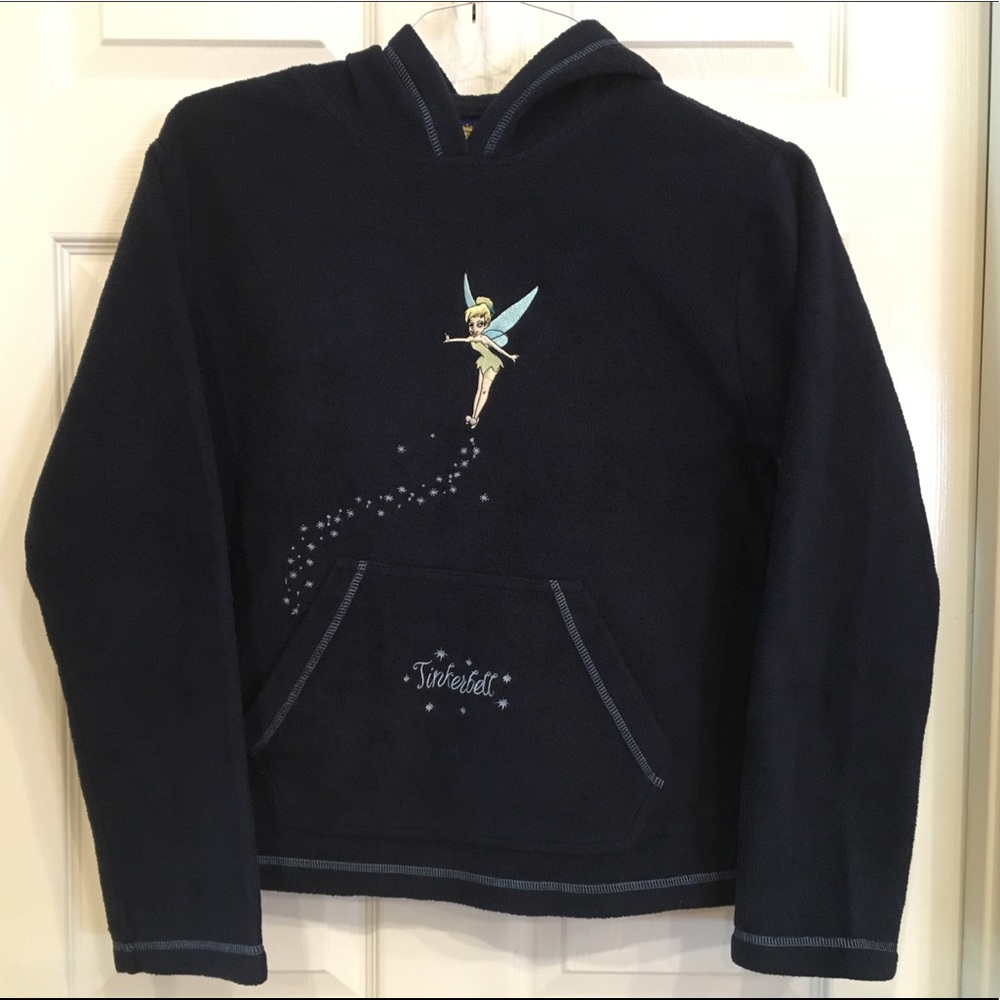 DISNEY Tinkerbell blue sweatshirt vintage hoodie size women’s Small